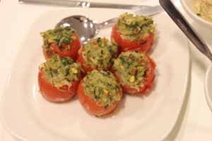 gevulde tomaten, de vegetarische versie